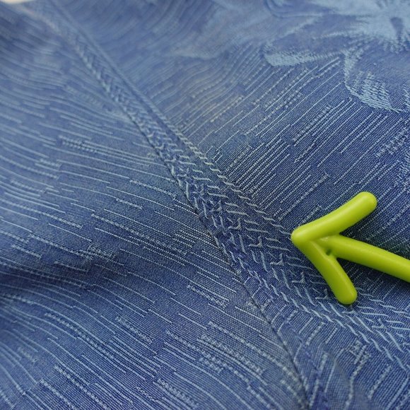 Tommy Bahama Shirt Men Medium Blue Silk Hawaiian Camp Beach Tropical Floral Leaf - Picture 8 of 15